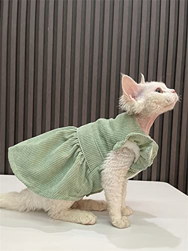 YAOER Corduroy rok haarloze kattenkleding Sphinx Kat Devon kleding warm en dik lente herfst en Winter, Foto kleur, M- von YAOER