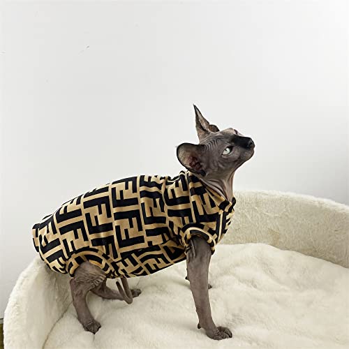 YAOER Haarlose Katze Sphinx Devon Kleidung Weihnachten Frühjahr und Herbst Futter Baumwolle Anti-Allergie-Stretch warme Kleidung Jacke, braun 4 Füße, S YAOER Haarlose Katze Sphinx Devon Kleidung Weihnachten Frühjahr und Herbst Futter Baumwolle Anti-Allergie-Stretch warme Kleidung Jacke, braun 4 Füße, S von YAOER