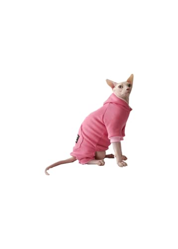 YAOER Sphinx Nacktkatze Devon Kleidung Katzenkleidung Bequeme Herbst- und Wintermodelle Plus samtwarme 4-Bein-Kleidung mit Kapuze, Wassermelone rot, XXL YAOER Sphinx Nacktkatze Devon Kleidung Katzenkleidung Bequeme Herbst- und Wintermodelle Plus samtwarme 4-Bein-Kleidung mit Kapuze, Wassermelone rot, XXL von YAOER