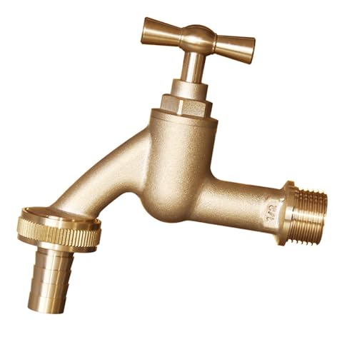 1,27 cm Garten Haus Bewässerung Wasserhahn Single Kaltwasser Mund Haushalt Wasserhahn Outdoor Pool Wasserhahn Kupplung Schlauchadapter Metall Wasserhahn mit Messing Kugelhähnen von YAOGUI