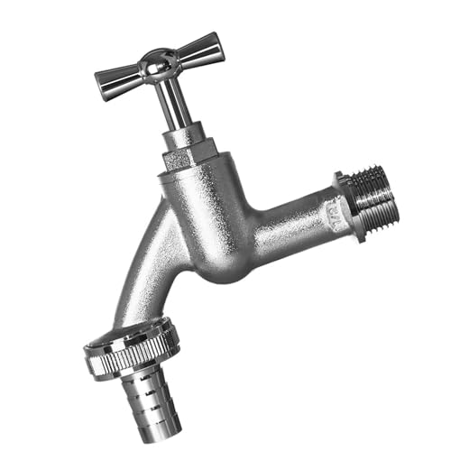 1,27 cm Garten Haus Bewässerung Wasserhahn Single Kaltwasser Mund Haushalt Wasserhahn Outdoor Pool Wasserhahn Kupplung Schlauchadapter Metall Wasserhahn mit Messing Kugelhähnen von YAOGUI