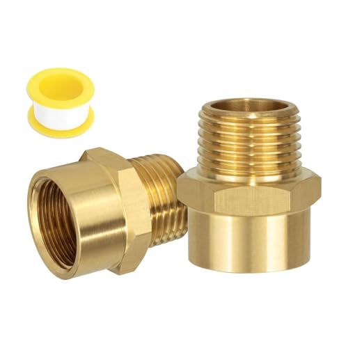 2 Stück Messing Sanitärverbinder 1/2 Zoll G-Gewinde auf Außengewinde Umwandlungsadapter für Gartenschlauchsysteme Zubehör Buchse auf Stecker NPT-Adapter 2 Stück Messing Sanitärverbinder 1/2 Zoll G-Gewinde auf Außengewinde Umwandlungsadapter für Gartenschlauchsysteme Zubehör Buchse auf Stecker NPT-Adapter von YAOGUI