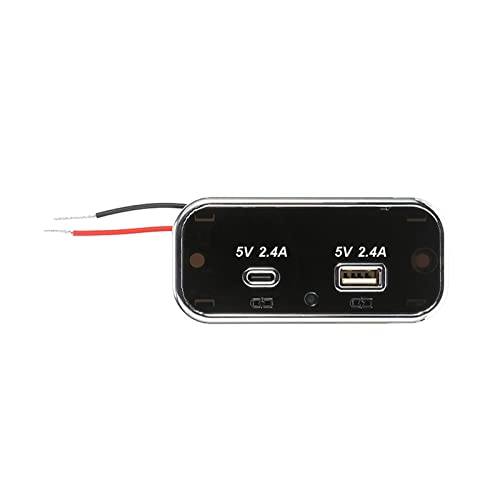 2.4A Steckdose 12V-24V Auto Steckdose Panel Fast USB Outlet Auto Adapter für Boote Auto 2.4A Steckdose 12V-24V Auto Steckdose Panel Fast USB Outlet Auto Adapter für Boote Auto von YAOGUI