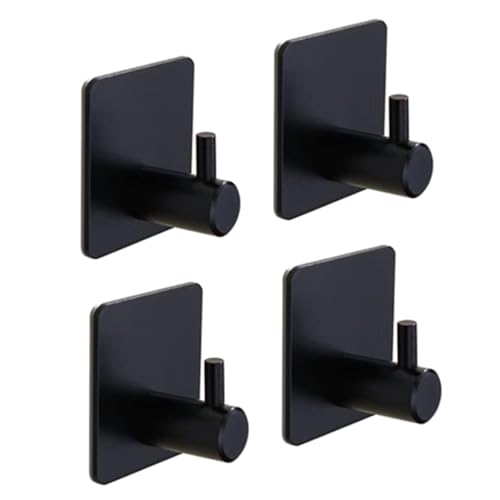 4 robuste Klebehaken für Küche, Badezimmer, selbstklebende Haken, zum Aufkleben auf Mantel, Handtuch, Badezimmer, Handtuch für Schlafzimmer, Aluminiumlegierung, Tür, Mehrzweckwand 4 robuste Klebehaken für Küche, Badezimmer, selbstklebende Haken, zum Aufkleben auf Mantel, Handtuch, Badezimmer, Handtuch für Schlafzimmer, Aluminiumlegierung, Tür, Mehrzweckwand von YAOGUI
