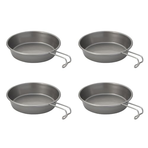 4pcs Multifunktionales Edelstahl Tischgeschirrset Enthält Teller Und Snacksschalen Die Perfekt Für Den Gebrauch Freien Und Innenbereich Sind von YAOGUI