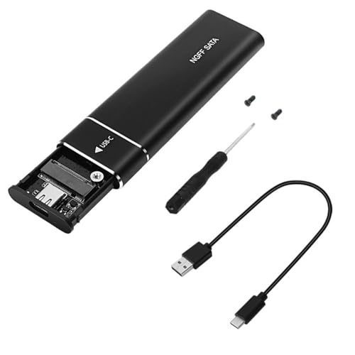 Aluminium-Gehäuseadapter für NVMe-Laufwerke, USB 3.1 Gen 2, 10 Gbit/s Übertragungsgeschwindigkeit, tragbares Gehäuse, externe Aufbewahrungsbox Aluminium-Gehäuseadapter für NVMe-Laufwerke, USB 3.1 Gen 2, 10 Gbit/s Übertragungsgeschwindigkeit, tragbares Gehäuse, externe Aufbewahrungsbox von YAOGUI