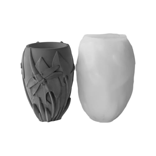 Artistic Cup Silikon-Blumentöpfe, handgefertigt, einzigartige runde Halter, Gips, Mehrzweck-Silikonformen für runde Harzhalter und Schmuckkästchen von YAOGUI