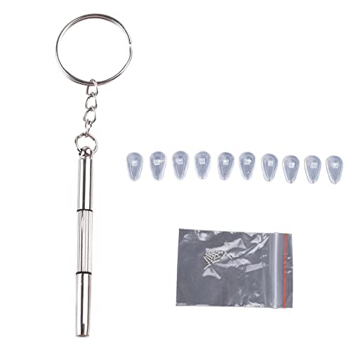 Brillenreparatur 5 Paar Luftkammer-Nasenpads Silikon Schraubbare Brillen Nasenpads mit Schrauben Nützliche Werkzeuge Weiche Silikon Luftkammer Brillen Nasenpads von YAOGUI