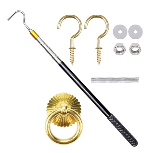 Dachbodenleiter Pull Down Haken Ersatz Funktionelle Dachbodenleiter Haken Set mit Edelstahl und Kupferakzent Dachbodenleiter Pull Down Haken Ersatz Funktionelle Dachbodenleiter Haken Set mit Edelstahl und Kupferakzent von YAOGUI