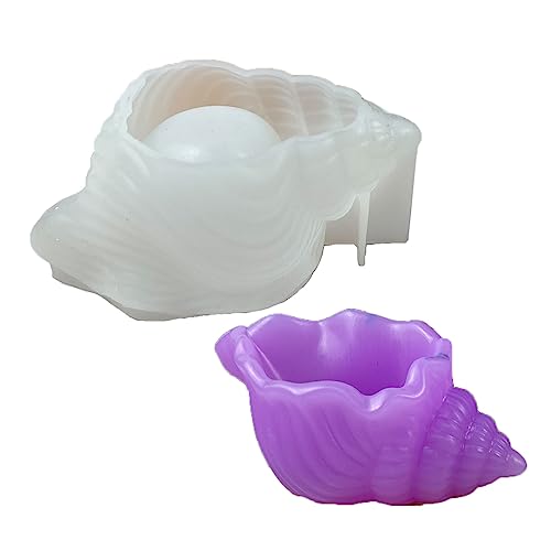 Dekorative Silikonform Muscheln Schnecke Form Schmuckbox Harz Formen Schmuckhalter Epoxidform Handwerk Schmuck Box Epoxidform Handgefertigte Geschenke von YAOGUI