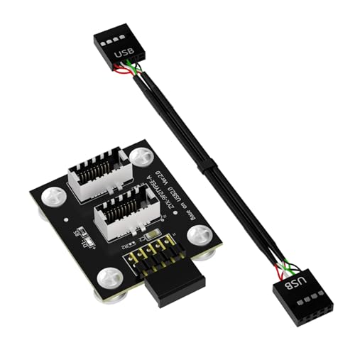 Doppelter USB 3.1-Frontplattensockel Key A Typ E Auf USB 2.0 9-poliger Mainboard Header Stecker Verlängerungsadapter Mit Pad USB 3.1-Adapter Typ E Auf USB Adapter Stecker Adapter Verlängerungspad von YAOGUI