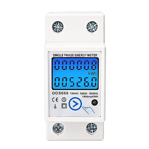Einphasiger LCD-Bildschirm Meter Stromzähler Watt KWh Leistungsmesser Din Verbrauch Wattmeter Einphasiger LCD-Bildschirm Meter Stromzähler Watt KWh Leistungsmesser Din Verbrauch Wattmeter von YAOGUI