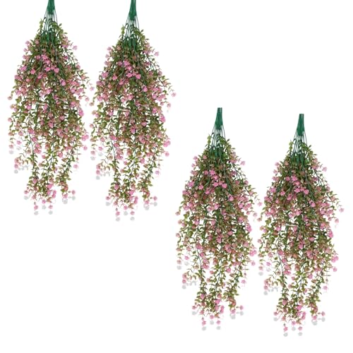 Eukalyptus-Ranke mit flexiblem Metalldrahtstiel, elegante Kunstpflanze für den Außenbereich, für Wand, Zaun, Balkon, hängende künstliche Pflanze, Dekoration, 4 Stück von YAOGUI