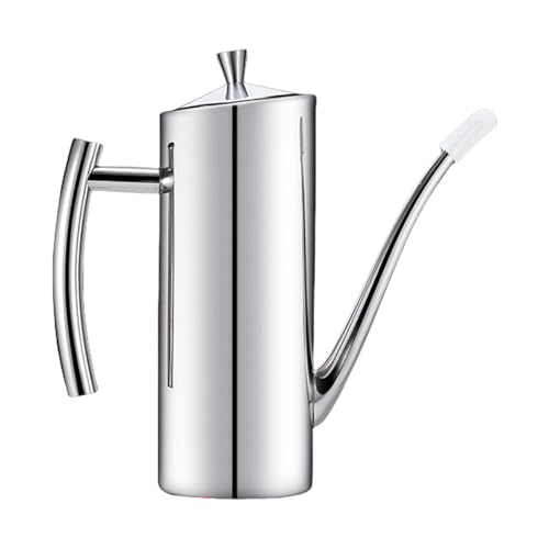 Fortschrittliche Öl-Ausgießer-Flasche mit sicherem Verschluss, lebensmittelecht, rostfreier Stahl, Einhandbedienung zum Kochen, lebensmittelechter Ölausgießer mit Deckel Fortschrittliche Öl-Ausgießer-Flasche mit sicherem Verschluss, lebensmittelecht, rostfreier Stahl, Einhandbedienung zum Kochen, lebensmittelechter Ölausgießer mit Deckel von YAOGUI