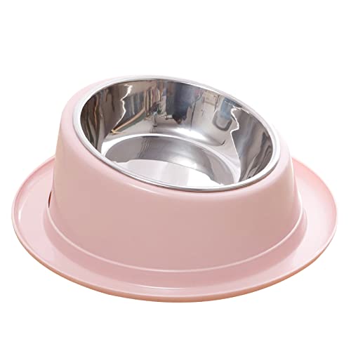 Futternapf mit Ständer für Kätzchen, kleine Hunde, Futter- und Wassernapf, 3 Optionen, geneigt, erhöhter Napf schützt die Wirbelsäule des Haustiers, erhöhter Futternapf, Edelstahl von YAOGUI