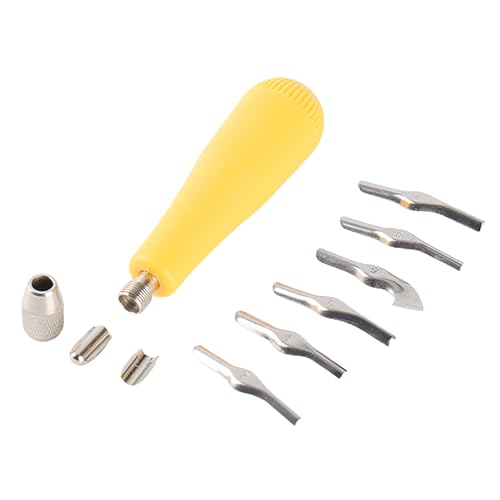 Linocut Cutter Set Mit Verschiedenen Schneidkopfhandwerkslinoleum Cutter Für Gummiblock Stempelschnitzer Blockdruckklassenzimmer Werkzeug Linocut Cutter Set Mit Verschiedenen Schneidkopfhandwerkslinoleum Cutter Für Gummiblock Stempelschnitzer Blockdruckklassenzimmer Werkzeug von YAOGUI