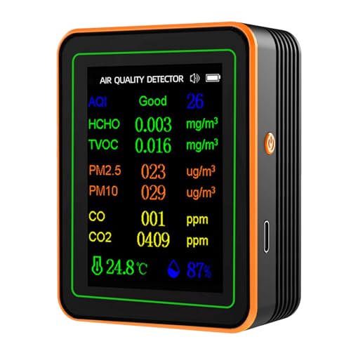 Luftqualitätsverschmutzung Messgerät Mit Summertester 2.8 Zoll Display Luftqualitätsdetektoren HCHO TVOC CO2 Tester Messgerät Luftqualitätsverschmutzung Messgerät Mit Summertester 2.8 Zoll Display Luftqualitätsdetektoren HCHO TVOC CO2 Tester Messgerät von YAOGUI