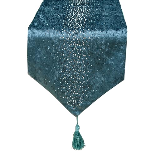 Luxuriöser Tischläufer mit Strasssteinen, Tischset, Esstischdecke, Partydekoration, luxuriöser Strass-Tischläufer von YAOGUI