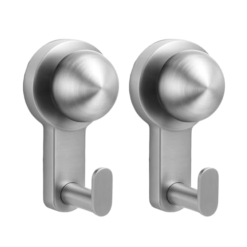 Metall-Saugnapfhaken mit hoher Kapazität, 5 kg Gewicht, Dusch-Wandhalterung, vertikaler Dusch-Organizer, Haken, Edelstahl-Saugnapf Metall-Saugnapfhaken mit hoher Kapazität, 5 kg Gewicht, Dusch-Wandhalterung, vertikaler Dusch-Organizer, Haken, Edelstahl-Saugnapf von YAOGUI