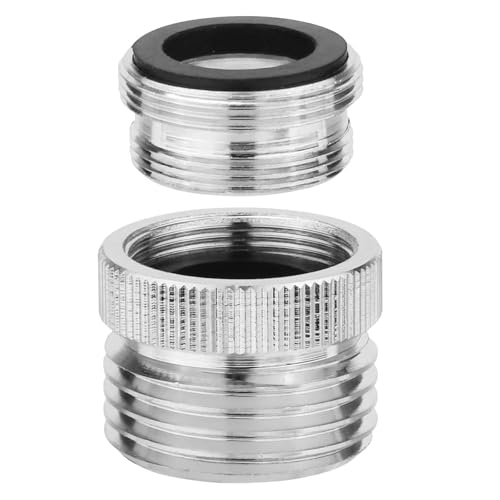 Praktische Spüle auf Schlauchverbinder 2er Set Chrom Platte Belüfter Gewinde Adapter Zubehör für Innen Außen Praktische Spüle auf Schlauchverbinder 2er Set Chrom Platte Belüfter Gewinde Adapter Zubehör für Innen Außen von YAOGUI