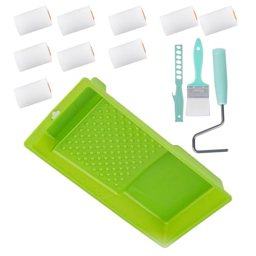 Praktisches Effizientes Malwerkzeug-Set mit stabilen Rollen und Rahmen für Wand- und Deckenflächen Farbrollerrahmen-Set von YAOGUI