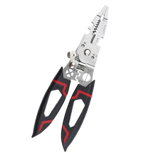 Professionelle, multifunktionale Abisolierzange, Crimpzange, Kabelschneider, Werkzeug für elektrische Arbeiten und Kabelabisolierung, multifunktional, 15,2 cm Professionelle, multifunktionale Abisolierzange, Crimpzange, Kabelschneider, Werkzeug für elektrische Arbeiten und Kabelabisolierung, multifunktional, 15,2 cm von YAOGUI