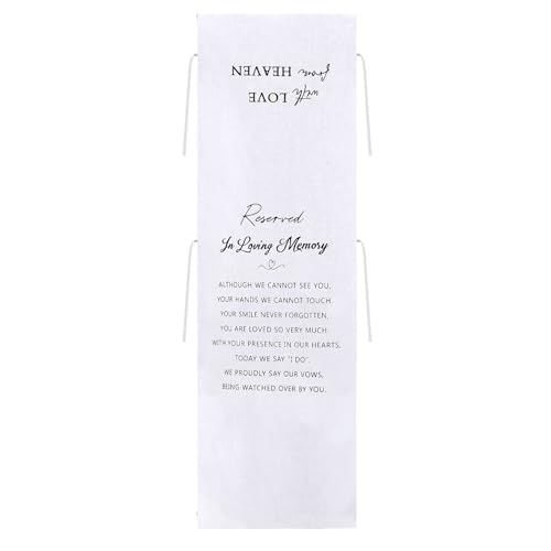 Schild mit Aufschrift "Keepsakes Dor Reserved Chairs And Occasion Seating Signage", gebürsteter Stoff, leicht zu entfernen von YAOGUI