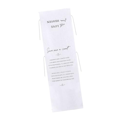 Schild mit Aufschrift "Keepsakes Dor Reserved Chairs And Occasion Seating Signage", gebürsteter Stoff, leicht zu entfernen von YAOGUI