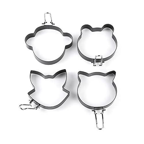 Set mit 4 Spiegeleiern, Pfannkuchen, Omelett, Spiegelei-Ringen, Edelstahlform zum Kochen, Frühstück, Pfanne, Ofen, Küchenringe zum Kochen Set mit 4 Spiegeleiern, Pfannkuchen, Omelett, Spiegelei-Ringen, Edelstahlform zum Kochen, Frühstück, Pfanne, Ofen, Küchenringe zum Kochen von YAOGUI