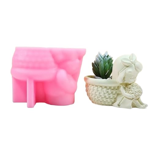 Silikonform für Blumenmädchen, kleine Blumenvase, Sukkulenten, Pflanzgefäßhalter, Bürodekorationen, Schmuckherstellungswerkzeuge Silikonform für Blumenmädchen, kleine Blumenvase, Sukkulenten, Pflanzgefäßhalter, Bürodekorationen, Schmuckherstellungswerkzeuge von YAOGUI