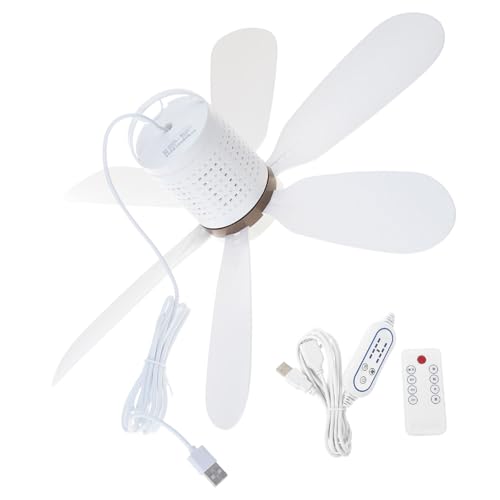 USB-Ventilator mit mehreren Geschwindigkeiten, 39,9 cm, Fernbedienung, Timer-Funktion, hängendes Design, leiser Betrieb für Schlafzimmer, Zelt, Baustelle, einstellbare Geschwindigkeit, USB-Ventilator von YAOGUI
