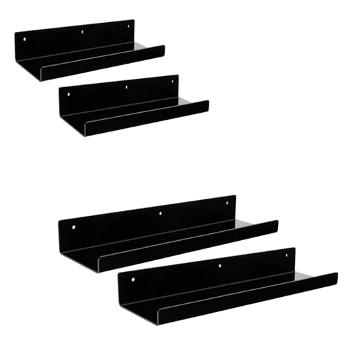 Wandregale zum Aufhängen von Büchern und Schallplatten, stilvolles Küchenzubehör, Organisationszubehör, moderne Heimdekoration, 4 Stück von YAOGUI