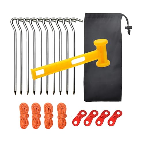 Windfeste Heringe, tragbare Zeltheringe, multifunktionale Strandzelt-Heringe für Outdoor-Überlebensausrüstung, winddicht von YAOGUI