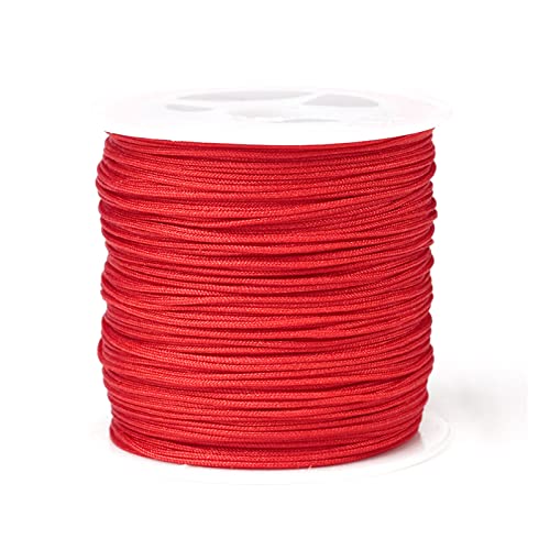 YAOGUI 1 Rolle 0,8 mm 49 Meter Knotenschnur Perlenfaden farbige Bastelschnur Drahtseil Schnur für Armbänder von YAOGUI