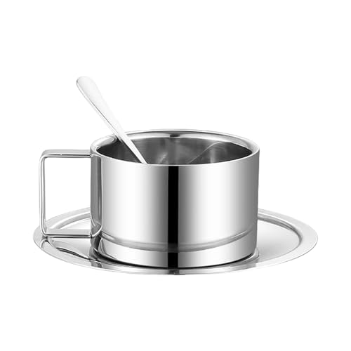 YAOGUI 304 Stahlstahlkaffeetasse Set Mit Löffel Und Tablett Eleganter Kaffee Serving Set Perfekt Für Qualitätsleben YAOGUI 304 Stahlstahlkaffeetasse Set Mit Löffel Und Tablett Eleganter Kaffee Serving Set Perfekt Für Qualitätsleben von YAOGUI