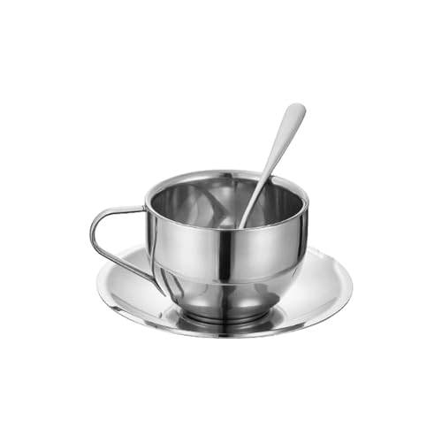 YAOGUI 304 Stahlstahlkaffeetasse Set Mit Löffel Und Tablett Eleganter Kaffee Serving Set Perfekt Für Qualitätsleben YAOGUI 304 Stahlstahlkaffeetasse Set Mit Löffel Und Tablett Eleganter Kaffee Serving Set Perfekt Für Qualitätsleben von YAOGUI