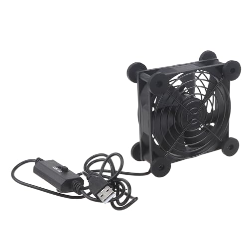 YAOGUI 5 V USB-betriebener Lüfter für Router, Modem, Router, Kühlgehäuse, Ventilator für verschiedene Elektronikgeräte von YAOGUI