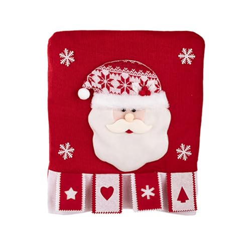 YAOGUI Elastischer Stuhlbezug mit weihnachtlichem Motiv, realistische Weihnachtsdesigns für Familientreffen, Ferienzeit, elastische Stuhlhusse von YAOGUI