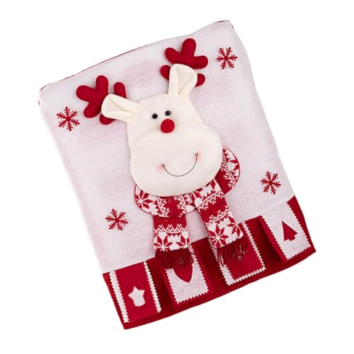 YAOGUI Elastischer Stuhlbezug mit weihnachtlichem Motiv, realistische Weihnachtsdesigns für Familientreffen, Ferienzeit, elastische Stuhlhusse von YAOGUI