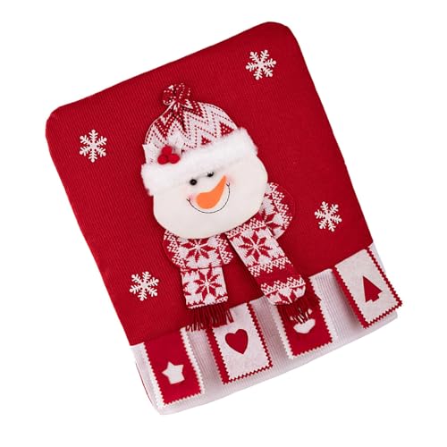 YAOGUI Elastischer Stuhlbezug mit weihnachtlichem Motiv, realistische Weihnachtsdesigns für Familientreffen, Ferienzeit, elastische Stuhlhusse von YAOGUI