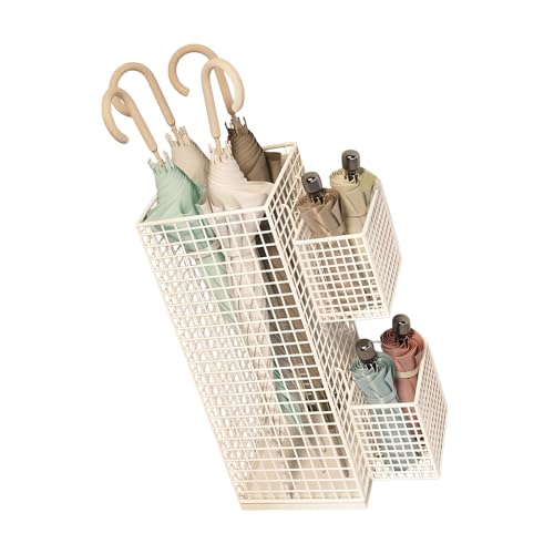 YAOGUI Eleganter Schirmständer aus Eisen für den Eingangsbereich, Bodenschutz, mehrere Fächer, Stauraum mit stabilem Sockel, Metallschirmständer mit Netz-Design YAOGUI Eleganter Schirmständer aus Eisen für den Eingangsbereich, Bodenschutz, mehrere Fächer, Stauraum mit stabilem Sockel, Metallschirmständer mit Netz-Design von YAOGUI