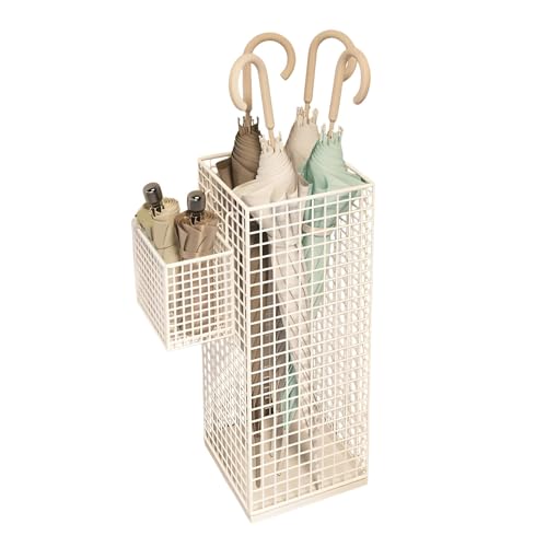 YAOGUI Eleganter Schirmständer aus Eisen für den Eingangsbereich, Bodenschutz, mehrere Fächer, Stauraum mit stabilem Sockel, Metallschirmständer mit Netz-Design YAOGUI Eleganter Schirmständer aus Eisen für den Eingangsbereich, Bodenschutz, mehrere Fächer, Stauraum mit stabilem Sockel, Metallschirmständer mit Netz-Design von YAOGUI