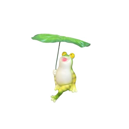 YAOGUI Exquisite handgefertigte Frosch-Gartenfigur aus Kunstharz mit Lotusblättern, passend für Balkon, Schreibtisch, Außenbereich, Garten, Frosche, Skulptur mit Lotusblatt YAOGUI Exquisite handgefertigte Frosch-Gartenfigur aus Kunstharz mit Lotusblättern, passend für Balkon, Schreibtisch, Außenbereich, Garten, Frosche, Skulptur mit Lotusblatt von YAOGUI