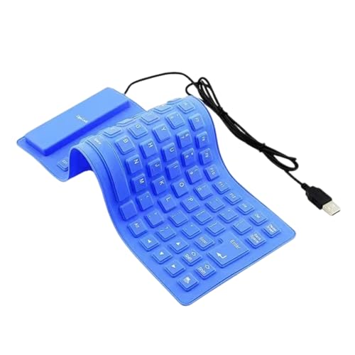 YAOGUI Flexible, aufrollbare Silikon-Tastaturen, 85 Tasten, USB-Kabel, staubdicht, geräuschlos für PC und Laptop YAOGUI Flexible, aufrollbare Silikon-Tastaturen, 85 Tasten, USB-Kabel, staubdicht, geräuschlos für PC und Laptop von YAOGUI