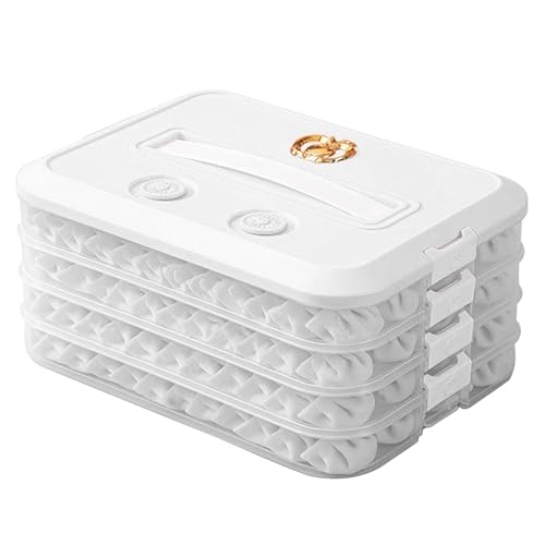 YAOGUI Gefrierbehälter 1/2/3/4 Schicht Knödelbox Tablett Gefrierbox für einfache Aufbewahrung von Lebensmitteln Mehrschichtige Gefrieraufbewahrung YAOGUI Gefrierbehälter 1/2/3/4 Schicht Knödelbox Tablett Gefrierbox für einfache Aufbewahrung von Lebensmitteln Mehrschichtige Gefrieraufbewahrung von YAOGUI