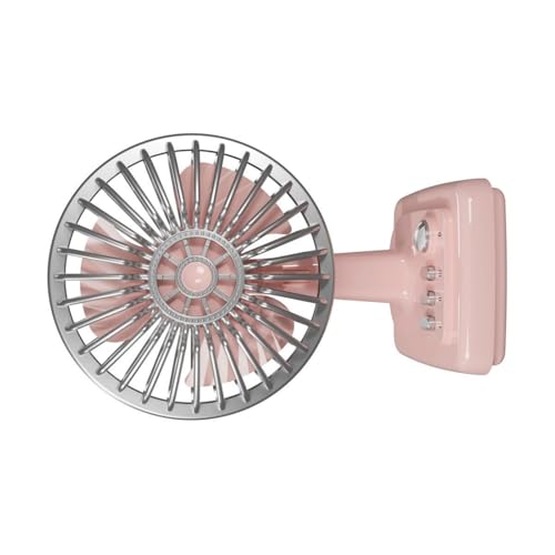 YAOGUI Kleiner Schreibtischventilator aus Metallgitter, Retro-Design, wiederaufladbar, 3 Geschwindigkeiten, tragbar, Vintage-Stil, mit Metallgitter, wiederaufladbar über USB von YAOGUI