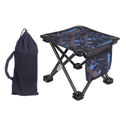 YAOGUI Kompakter Outdoor-Klapphocker, leicht, kleiner Stuhl, tragbarer Campinghocker, Fußstütze, bequemer Hocker, einfach zu tragen, Reisen, kleine Hocker, Campingsitz, Wanderausrüstung von YAOGUI