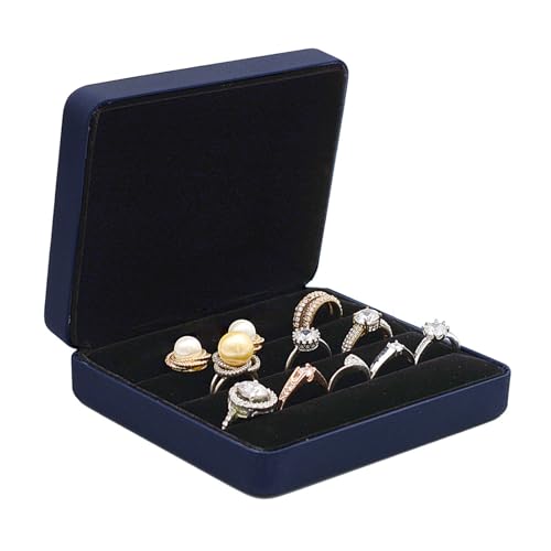 YAOGUI Schmuck-Ring-Box, tragbar, kleine Aufbewahrungsvitrine, modische Tablett-Halter, Vitrine für Reisen oder Zuhause, kleine Box für mehrere Ringe YAOGUI Schmuck-Ring-Box, tragbar, kleine Aufbewahrungsvitrine, modische Tablett-Halter, Vitrine für Reisen oder Zuhause, kleine Box für mehrere Ringe von YAOGUI