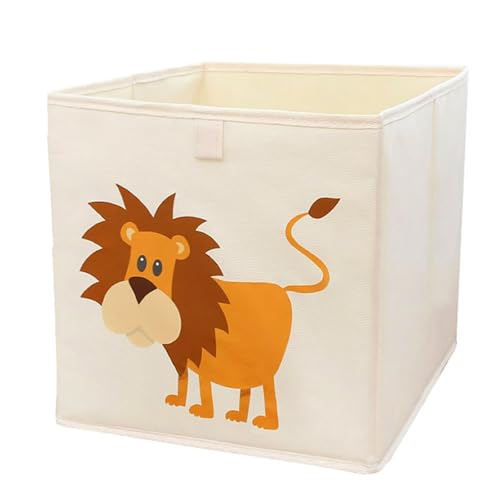 YAOGUI Tierdruck Würfel Aufbewahrungsbox Faltbar Spielzeug Organizer Mülleimer mit Griffen für Jungen und Mädchen Oxford Tuch Korb Schlafzimmer Storage Organizer von YAOGUI
