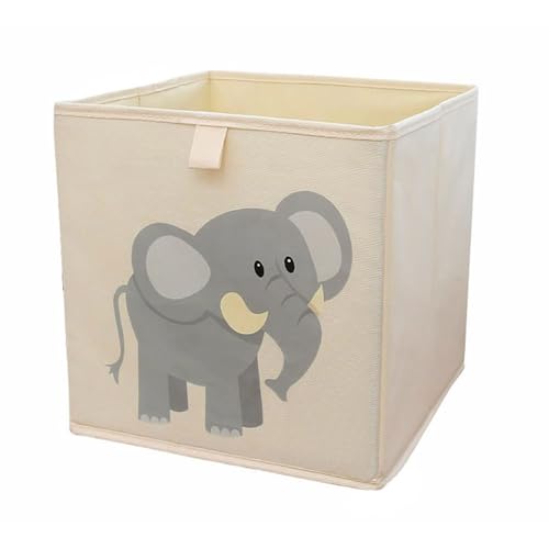 YAOGUI Tierdruck Würfel Aufbewahrungsbox Faltbar Spielzeug Organizer Mülleimer mit Griffen für Jungen und Mädchen Oxford Tuch Korb Schlafzimmer Storage Organizer von YAOGUI